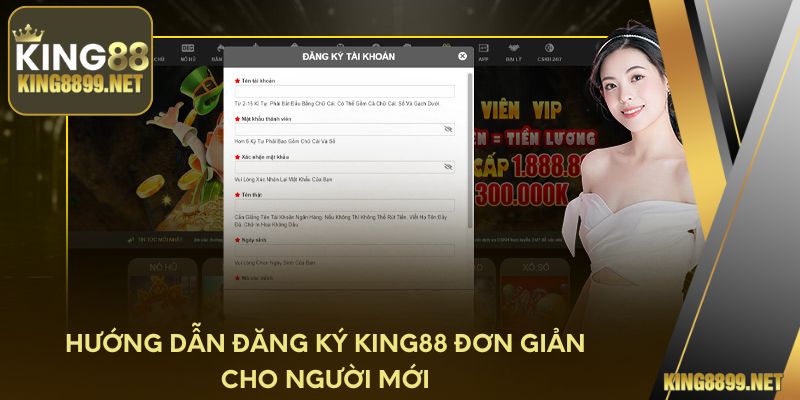 Hướng dẫn đăng ký King88 đơn giản cho người mới